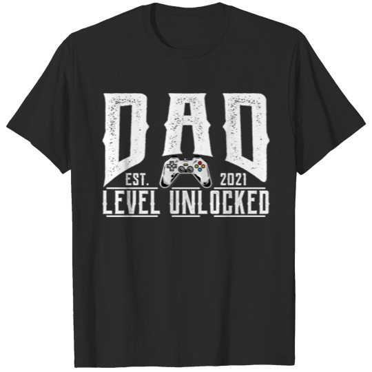 Discover Christmas Baby Announcement Dad To Be 2021 Level U T-shirt