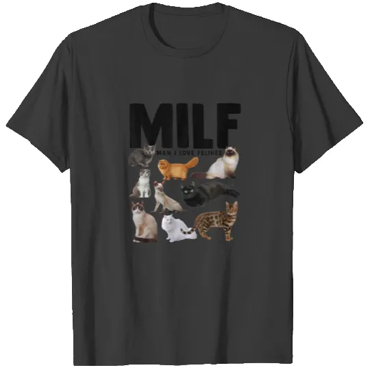 MILF Man I Love Felines Vintage Cat T-shirt