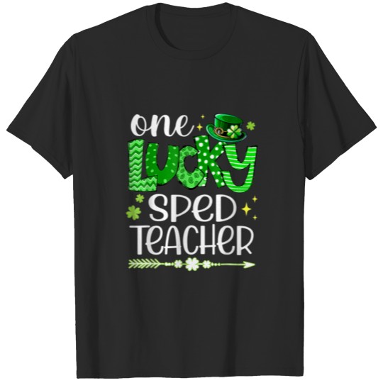 Discover Shamrock One Lucky Sped Teacher St. Patrick's Day T-shirt