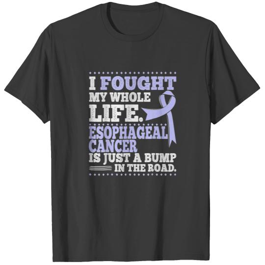 Esophageal Tumor Awareness Periwinkle Ribbon T-shirt