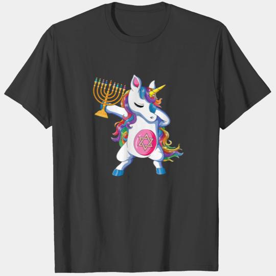 Jewnicorn Funny Hanukkah Unicorn Gift Girl Women P T-shirt