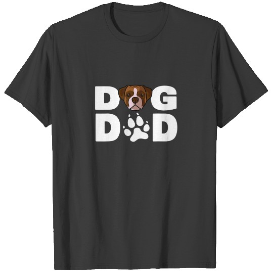 Mens Boxer Dog Dad Funny Boxer Dog T-shirt