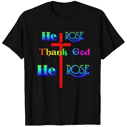 Plus Size Women Thank God He Rose Graphic T T-shirt