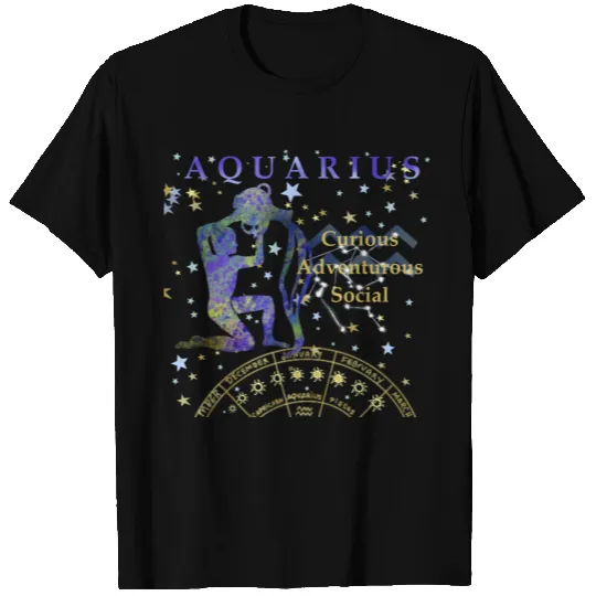 Kid Retro Aquarius  Zodiac Traits T-shirt