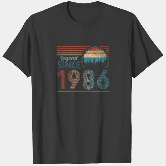 Legend Since 1986 36 Birthday Gifts 36 Year Old Vi T-shirt