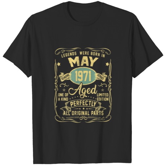 Legends Were Born In May 1971 50Th Birthday T-shirt