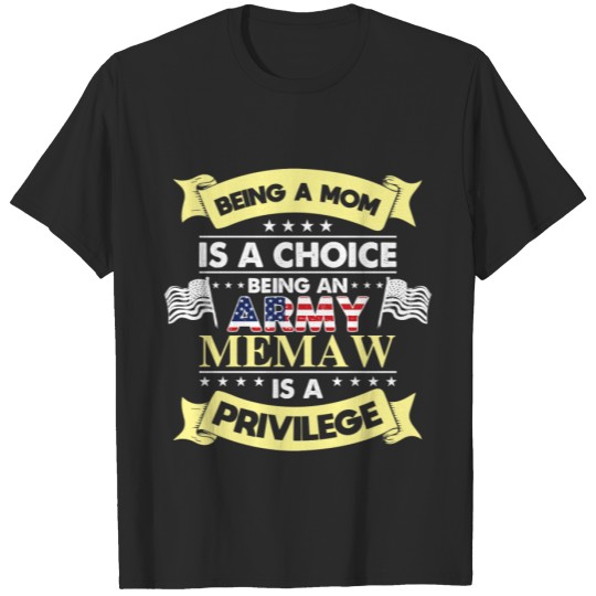 Discover Cool Military Proud U.S Army Memaw Grandma T-shirt