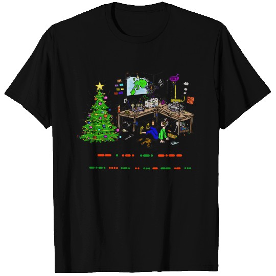 Ham Radio Morse Code Operator Christmas T-shirt