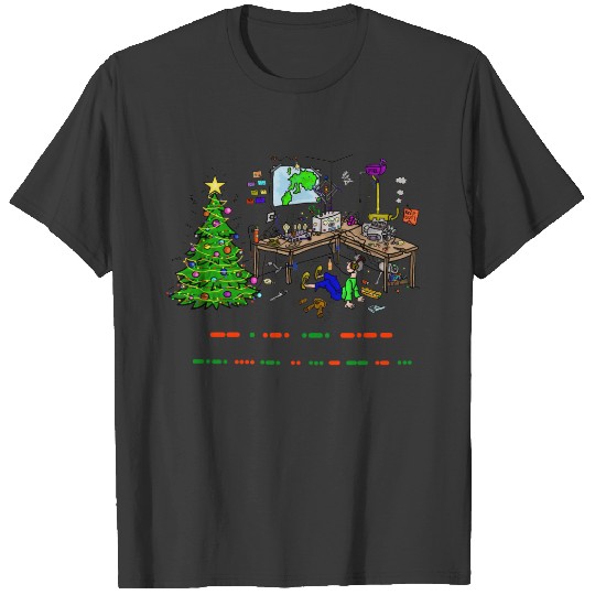Ham Radio Morse Code Operator Christmas T-shirt