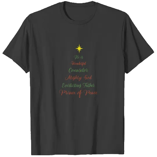 Christian Jesus Christmas Tree Scripture Isaiah Bi T-shirt