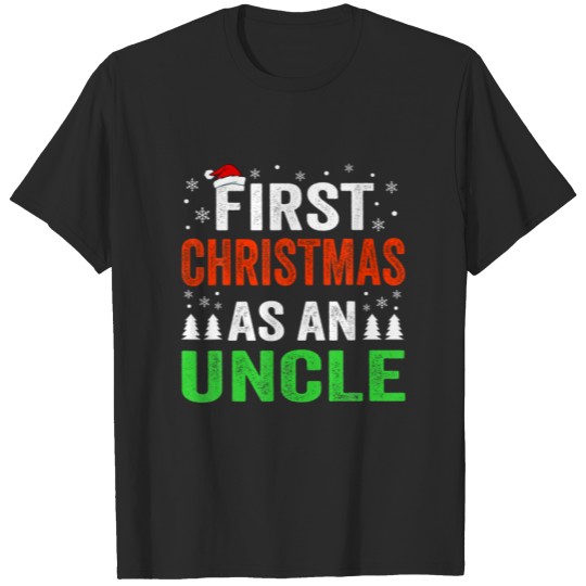 Discover Mens First Christmas As An Uncle 1St Christmas New T-shirt