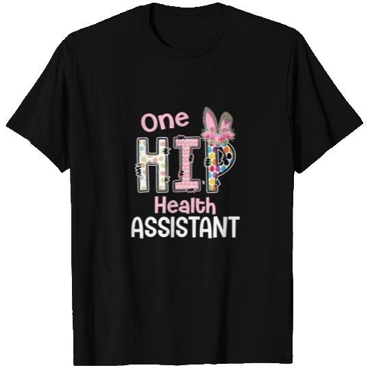 One Hip Health Assistant, Leopard School Staff Eas T-shirt