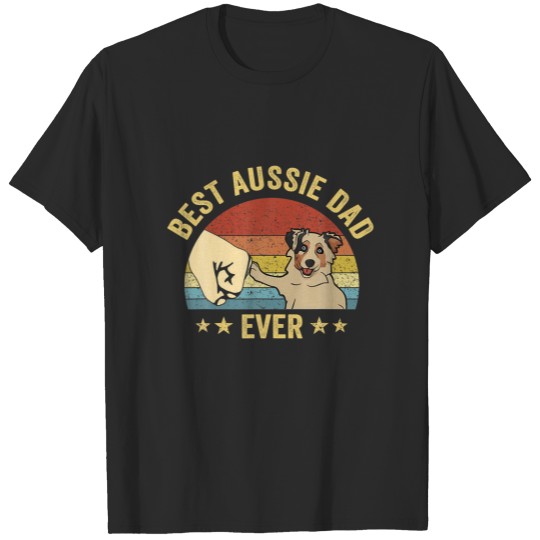 Father's Day Australian Shepherd Dad I Love My Dog T-shirt