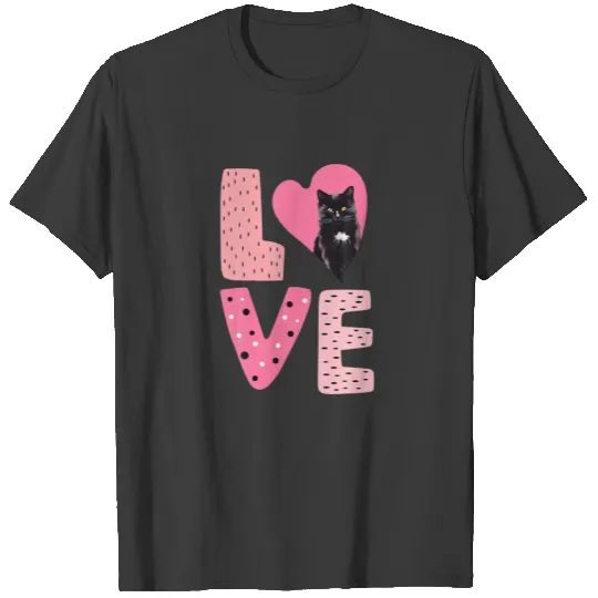 Kawaii Kitten Kitty Mom Dad Lover Art, Cute Pink S T-shirt