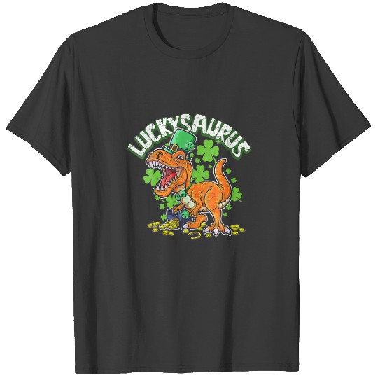 Dinosaur St Patrick LUCKYSAURUS T Rex Dinosaurs Gi T-shirt