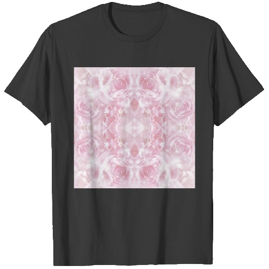 Beautiful Light Pink Rose Pattern T-shirt
