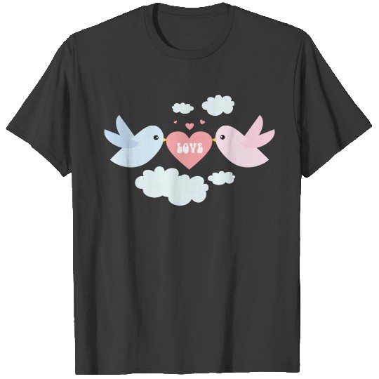 Discover Valentine Flying Love Birds T-shirt