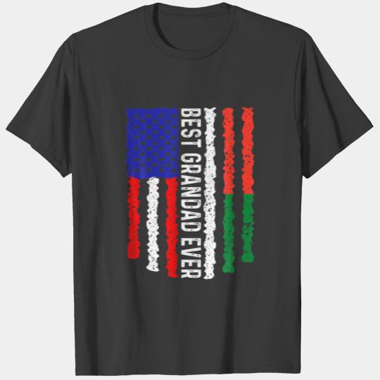 American Flag Madagascar Flag Best Grandad Ever Fa T-shirt