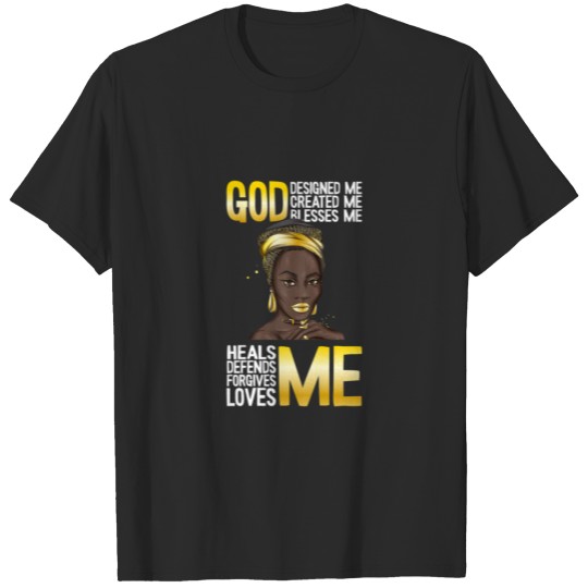 Discover Womens God Designed Me Black History Month BLM Mel T-shirt