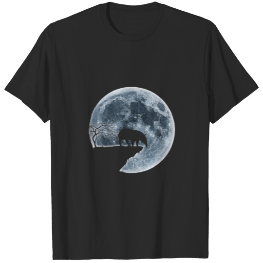 Tapir Halloween Costume Moon Silhouette Creepy T-shirt