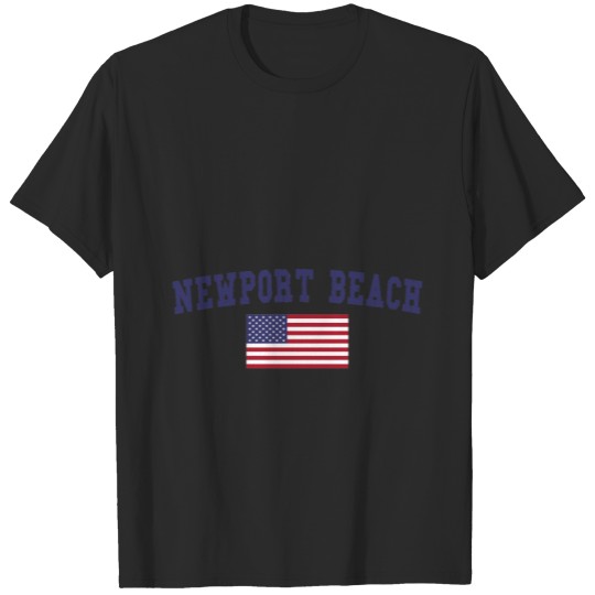 Discover Newport Beach US Flag T-shirt
