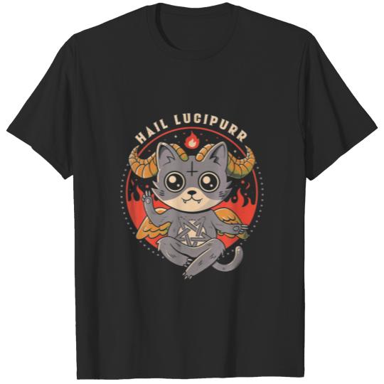 Hail Lucipurr - Cute Baphomet Cat Gift T-shirt