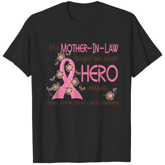 What Hero Means Breast Cancer Mother-In-Law T-shirt