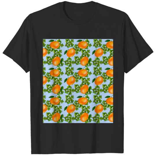 Discover citrus tropical orange blue T-shirt