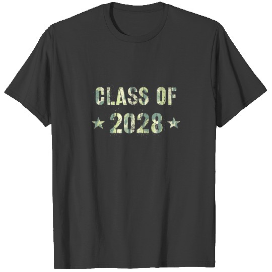 Camo Future Graduation Future CLASS Of 2028 7Th Gr T-shirt