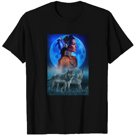 girl and wolves T-shirt