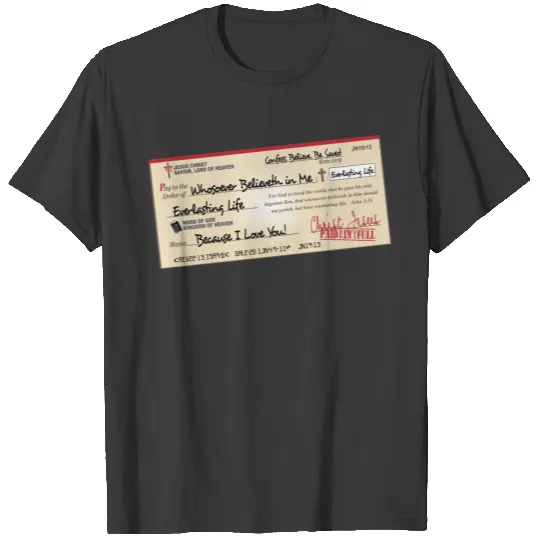 Paid in Full Saved by Jesus Check Christian T-shirt
