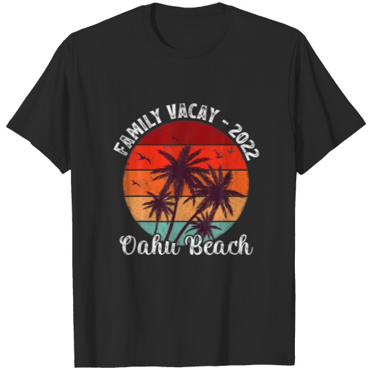 Discover Family Vacation 2022 Vintage Retro Hawaii Oahu Bea T-shirt