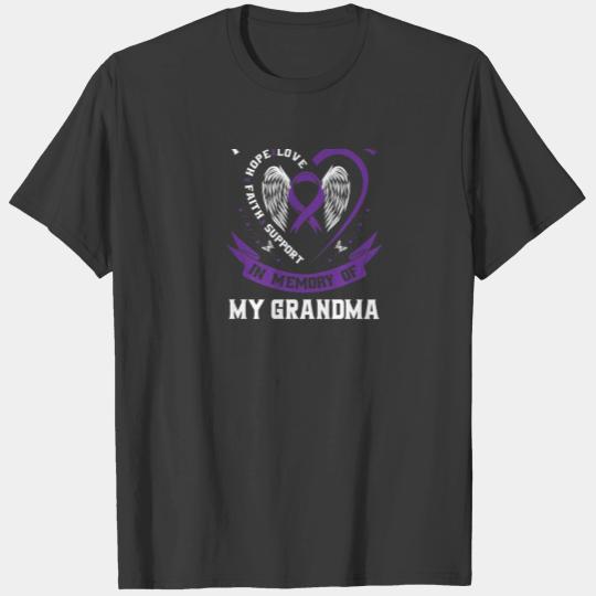 Purple In Memory Of Grandma Alzheimers Awareness B T-shirt