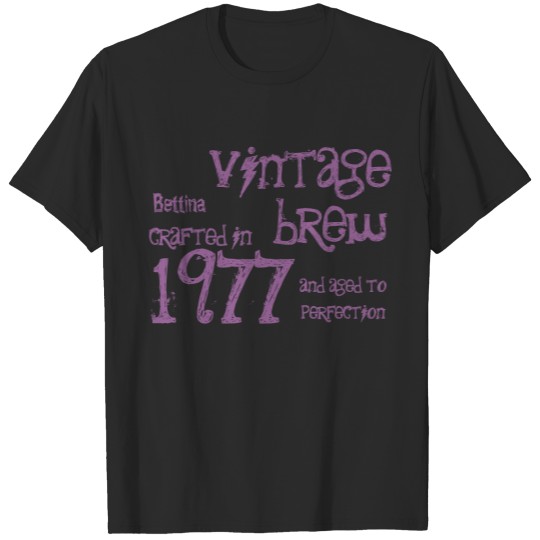 40th Birthday Gift 1977 Vintage Brew with Name A25 T-shirt