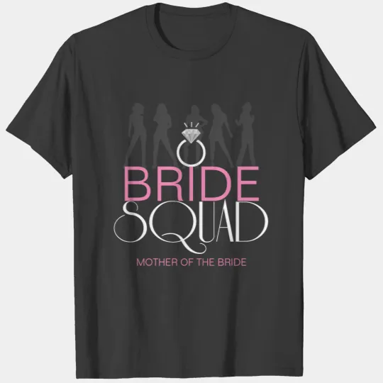 Bride Squad Silhouettes White on Dark MOB ID252 T-shirt