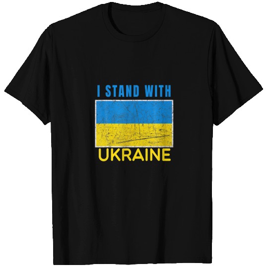 I Stand With Ukraine Flag Emblem Map T-shirt