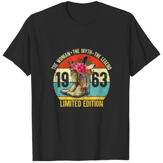 Discover 59 Years Old 1963 Limited Edition Cowboy Boots Wes T-shirt