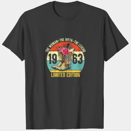 59 Years Old 1963 Limited Edition Cowboy Boots Wes T-shirt