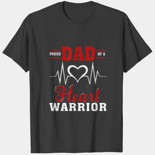 Proud Dad Of A Heart Warrior CHD Awareness T-shirt