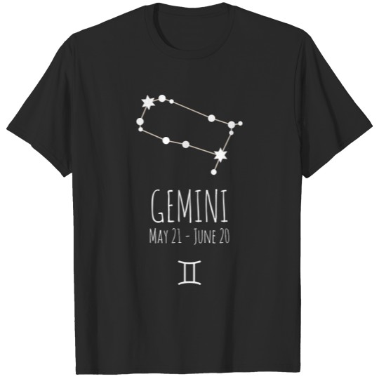 Gemini Birth Sign | Zodiac Constellation T-shirt