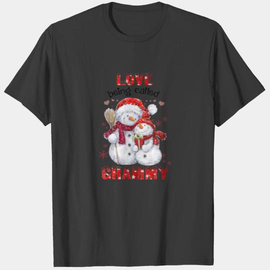 Funny Snowman Love Being Grandma Christmas Matchin T-shirt