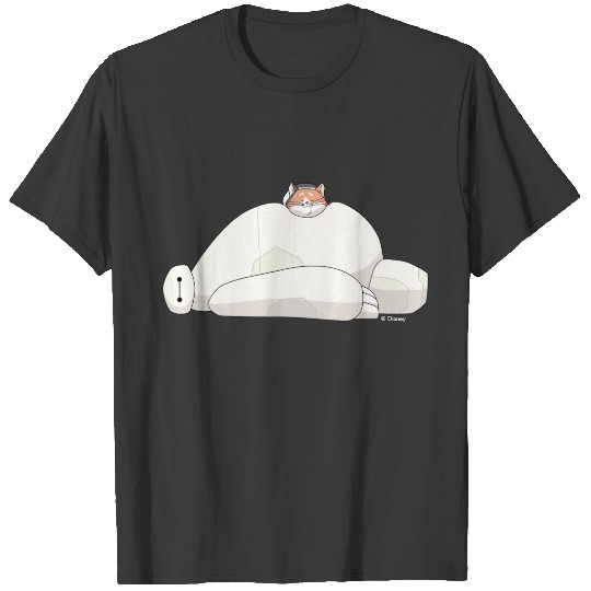 Mochi Laying on Baymax T-shirt