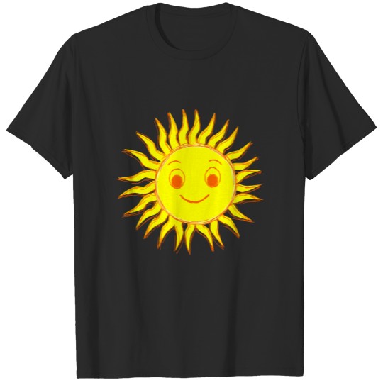 Happy Sun Face Drawing T-shirt