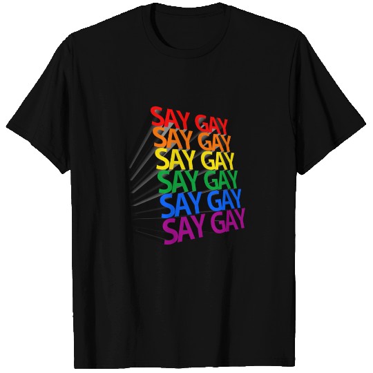 Say Gay Rainbow 3D T-shirt
