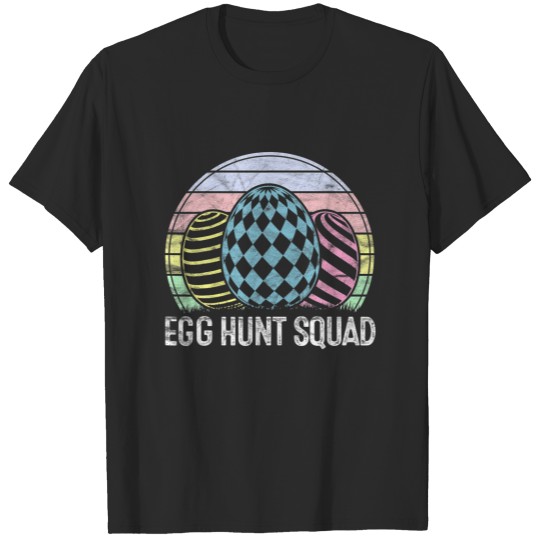 Discover Egg Hunt Squad Sunset Gift Eggs Hunting Bunny East T-shirt