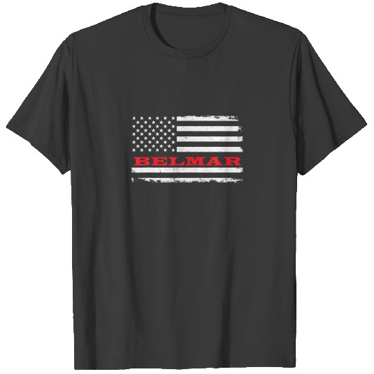 Nebraska American Flag Belmar USA Patriotic Souven T-shirt
