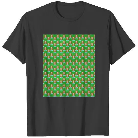 girl cat whiskers green T-shirt