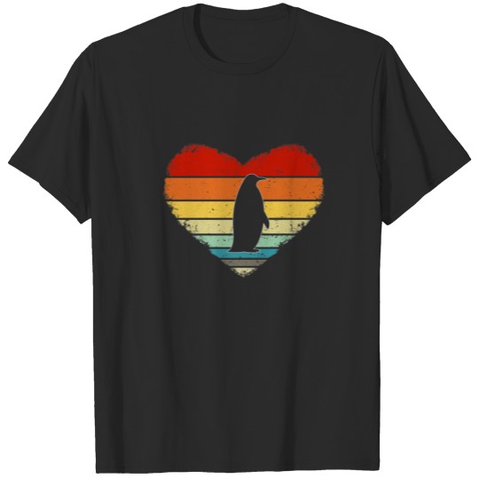 Discover Vintage Heart Penguin Animal Lovers Retro Valentin T-shirt