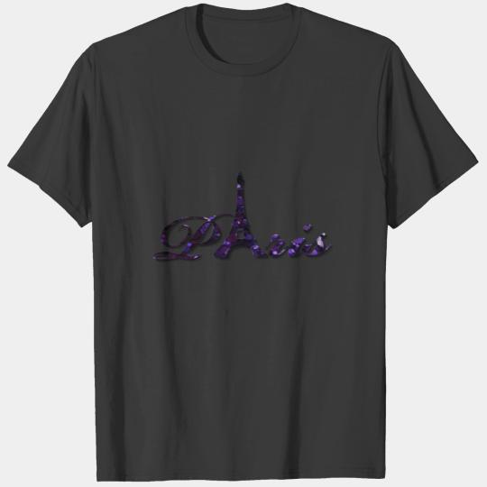 Paris Eiffel Tower Sequin Glitter Sparkle T-shirt