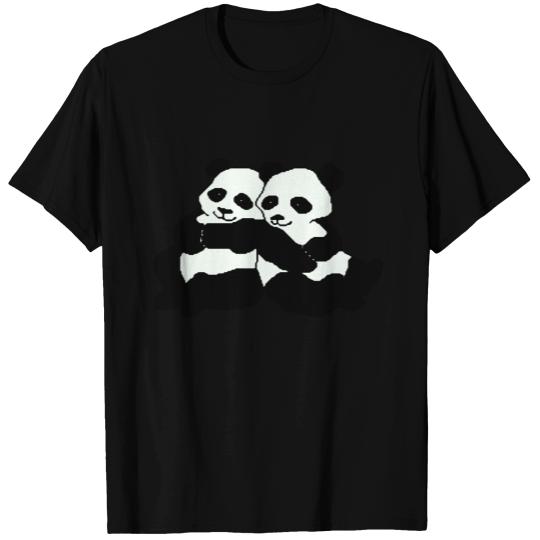 Twin Panda Bears Girl's Bella T-shirt